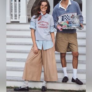 Astr Beige Pleated wide leg Trousers